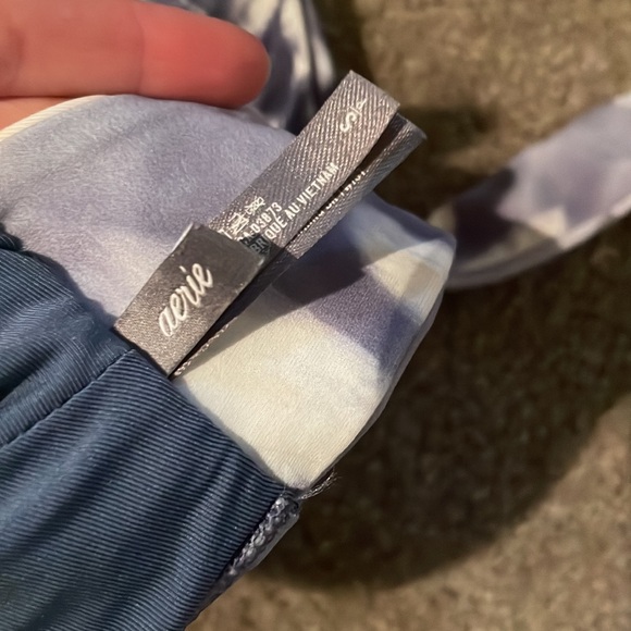 Aerie Blue and White Tie Die Bikini Top - Picture 3 of 6